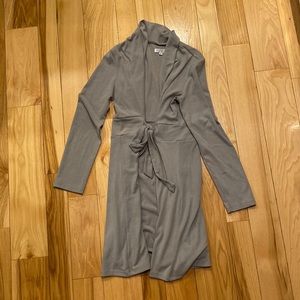Grey Robe-like Cardigan